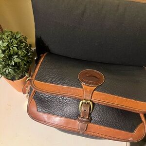 Classic Navy and Brown Leather Dooney and Bourke Bag